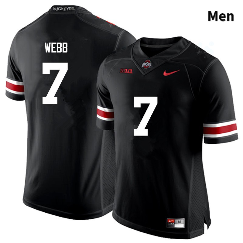 Ohio State Buckeyes Damon Webb Men's #7 Black Game Stitched College Football Jersey